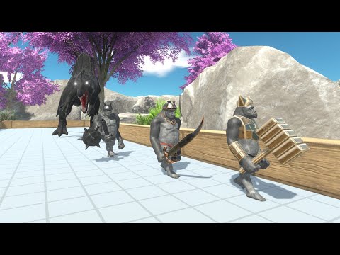 Black Spinosaurus Chases All Units - Animal Revolt Battle Simulator