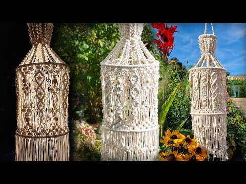 DIY Macrame Leaf Plant Hanger Lantern