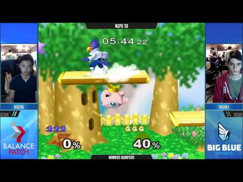 NGPU 30 SSBM - BigFoig (Falco) vs. squible (Fox, Jigglypuff) - Melee WQF