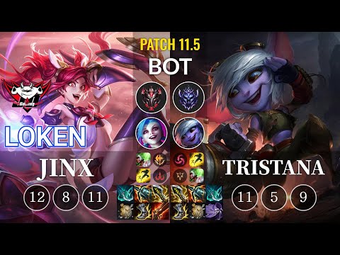 JDG LokeN Jinx vs Tristana Bot - KR Patch 11.5