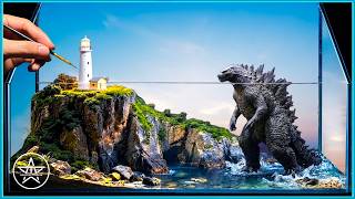 Godzilla: The Leviathan of Europa's Light | AmazingTrungX DIY Epoxy Resin Diorama