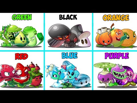 PVZ 2 - Random 16 Team Colorful Plants Battlez - Which Team Plant Will Win?
