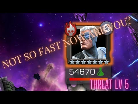 Mojo's Choice Threat lv 5 - 1.2 The Speedster - 7 * Quicksilver Kill - MCOC