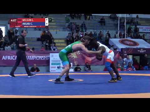 Round 2 FS - 57 kg: E. WELSON (NGR) v. C. ANSARI (MAR)