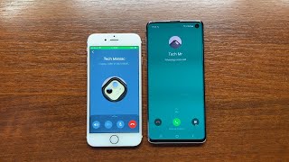 iPhone 6S vs Samsung Galaxy S10 WhatsApp Incoming & Outgoing Voice & Video Calls (iOS vs Android)