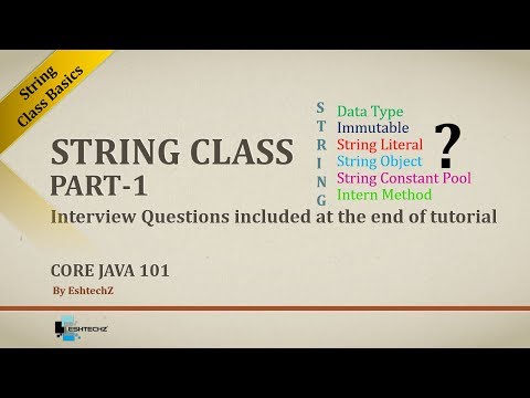 Core Java 101 String Class Part 1