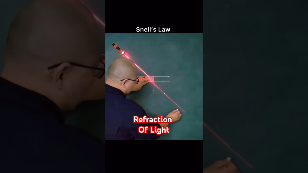 Snell's Law ll Refraction Of Light ll 😇😇 #physics #refraction_of_light #snellslaw  #trending #viral