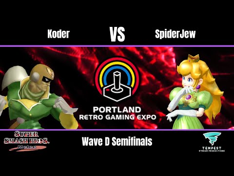 Koder (Captain Falcon) vs SpiderJew (Peach) - Melee Wave D Semifinals - PRGE 2025