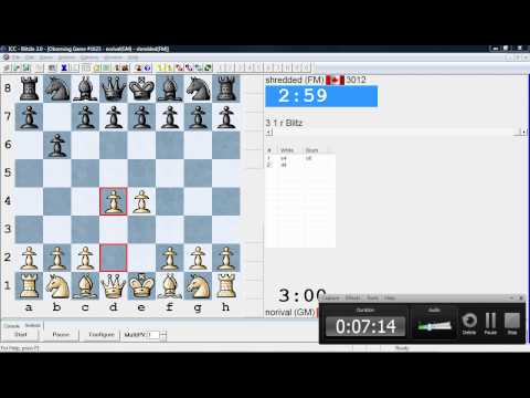 Blitz Chess Commentary Shredded(FM) - Norival(GM)