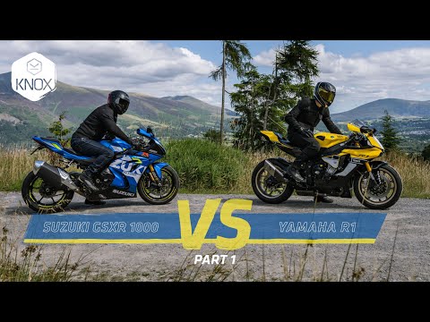 Yamaha R1 vs Suzuki GSXR 1000 - Knox Superbike Shootout 🔥 P.1 The road