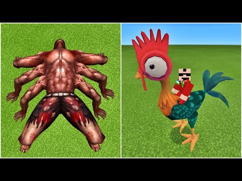 Craft Community - Cursed Mobs: Hei Hei, Airplane, Human Spider, and Noob Roblox in Minecraft MCPE MCBE Addon