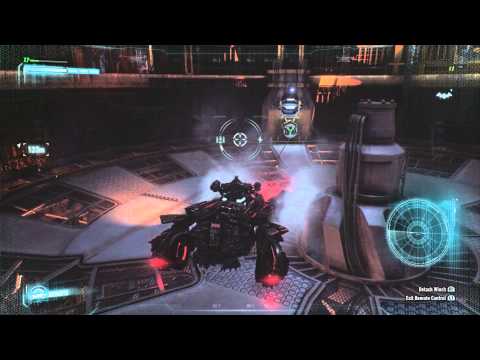 Batman: Arkham Knight -  Excavator Fight: Batmobile Winch Puzzle (Destroy Sentry Turret) Gameplay