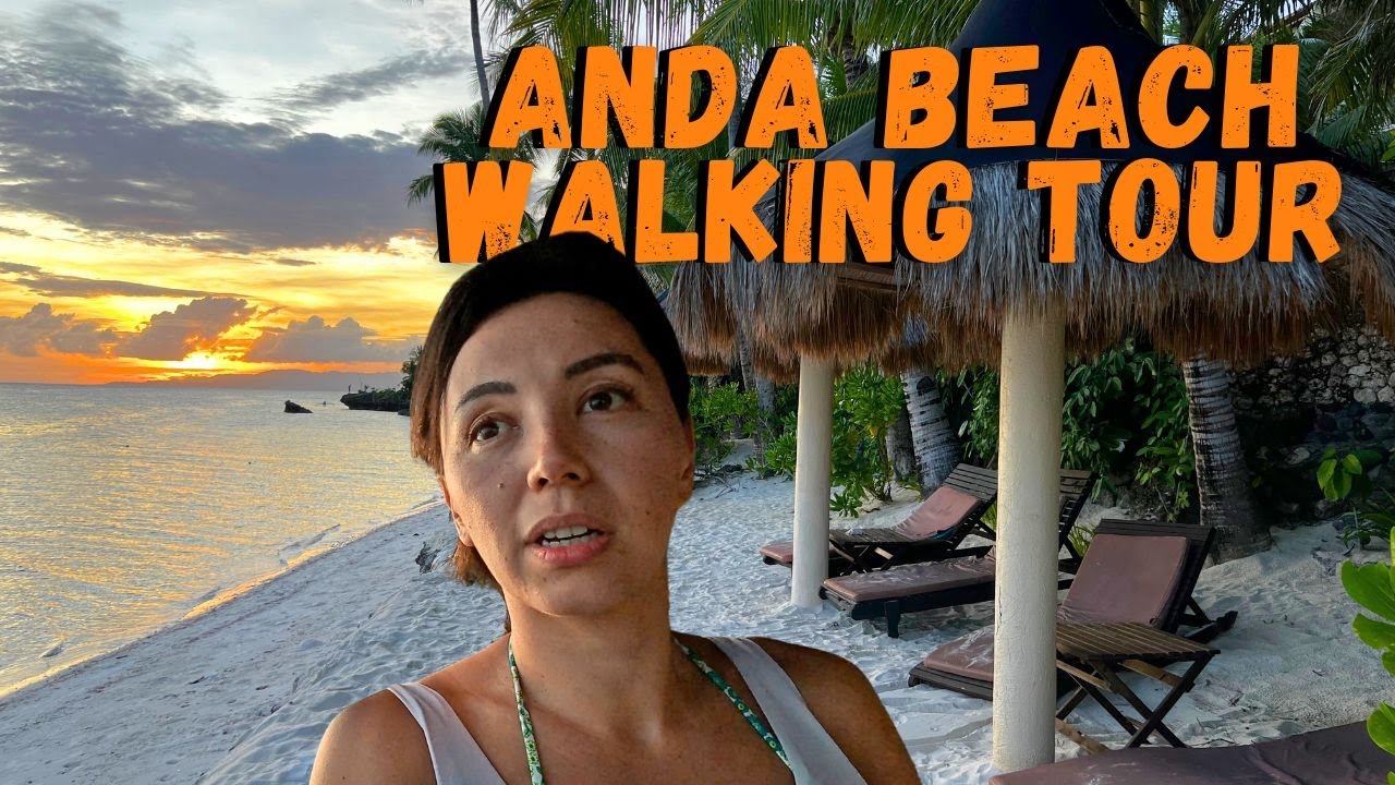 Embark on a captivating walking tour around Anda White Beach.