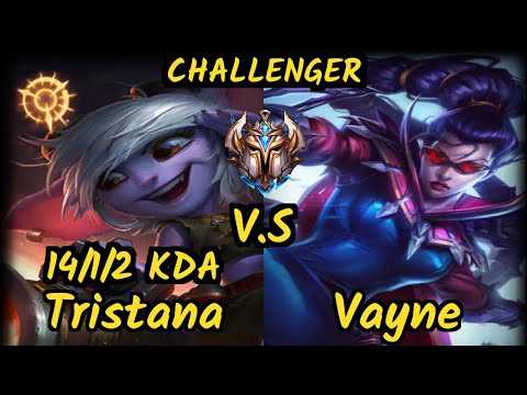 FLA Juzinho (TRISTANA) vs VAYNE - 14/1/2 KDA BOTTOM ADC CHALLENGER GAMEPLAY - BR v9.7