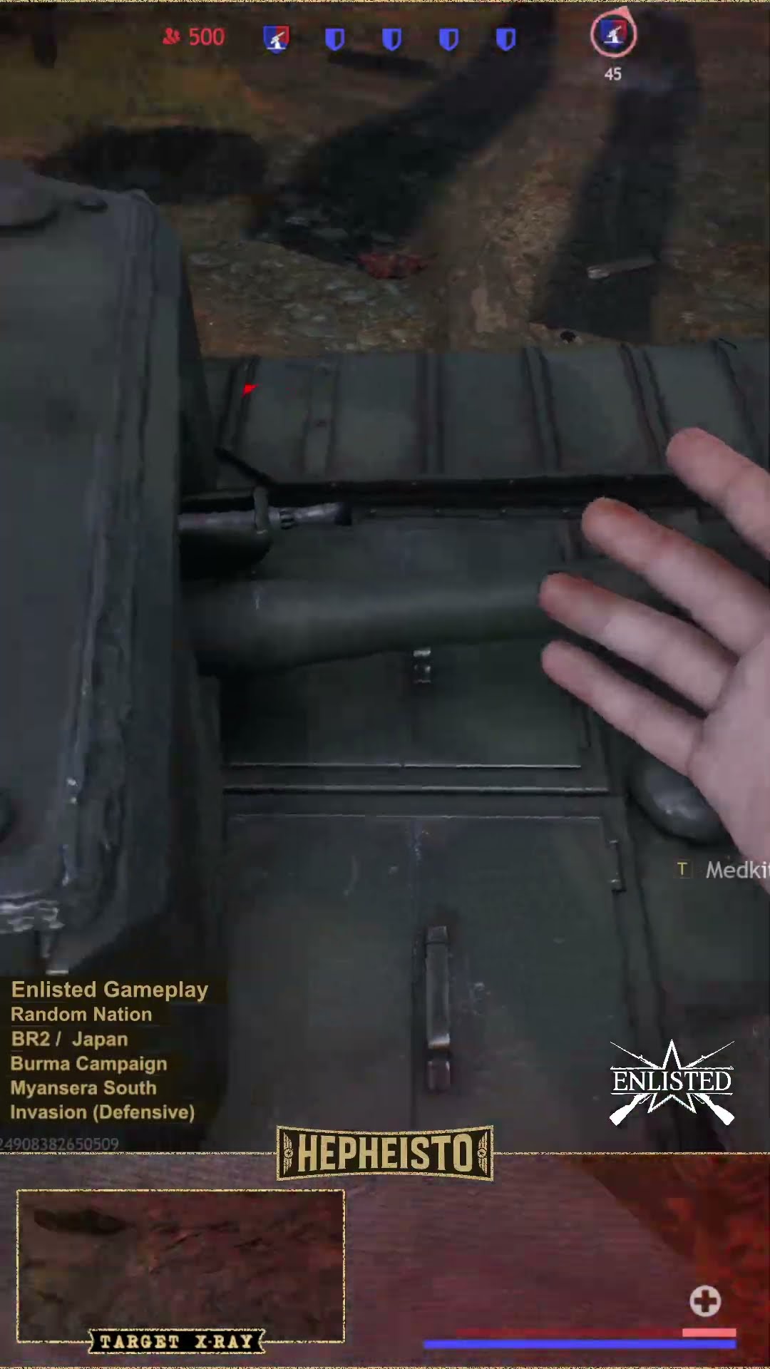 Engineer eliminates Tank Chruchill III with TNT Charge