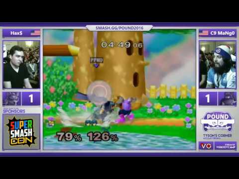 Pound 2016 Top 8 en Español - Hax$ (Fox) Vs. C9 | MaNg0 (Marth) - WS