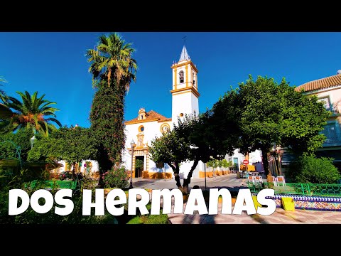 Dos Hermanas town walk 🇪🇸 Spain (Sevilla) Siesta Walking Tour / Relaxing city Sounds ASMR