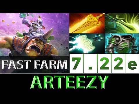 Arteezy [Alchemist] Fast Farm Smooth 1100+ GPM ► Dota 2 7.22e