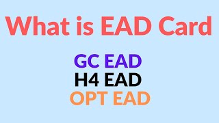 Types of EAD Card| USA EAD Visa | EAD US Staffing | GC EAD| H4 EAD| OPT EAD | EAD in Recruitment