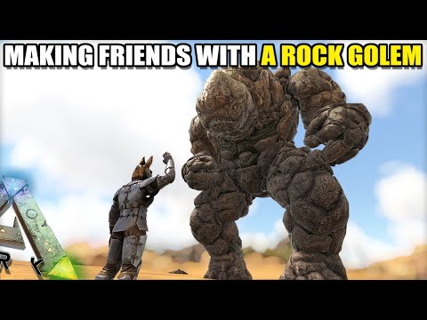 MAKING FRIENDS WITH A ROCK GOLEM | TRIBE WARS | ARK SURVIVAL EVOLVED EP39
