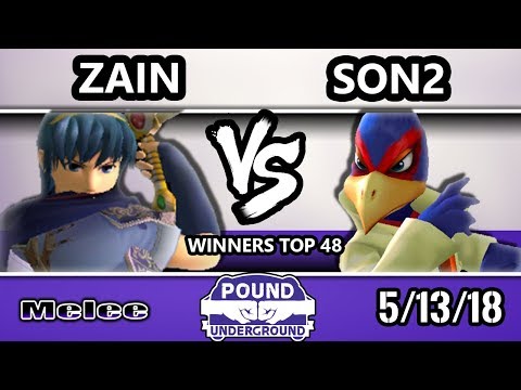 Pound Underground - PG | Zain (Marth) Vs. Son2 (Falco) - Smash Melee Winners Top 48