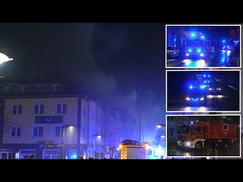[GASEXPLOSION] - Einsatzfahrten zu Großbrand nach Gasexplosion in der Eschweiler-Innenstadt!
