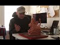 What a fired terra cotta sculpture looks like after you remove it from the kiln