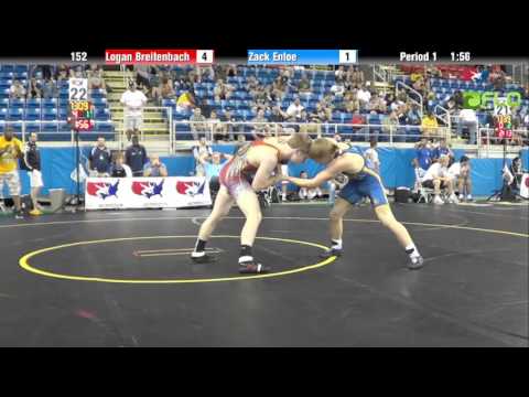 Junior 152 - Logan Breitenbach (Maryland) vs. Zack Enloe (Missouri)