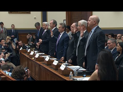 Seven CEOs of the largest banks in the U.S. appeared in front of Congress Wednesday, telling lawmakers they have raised capital, are more diverse, and are more resilient than they were before the financial crisis. (April 10)