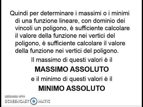 MAX E MIN LINEARI PRESENTAZIONE DEL PROBLEMA E MODELLO MATEMATICO