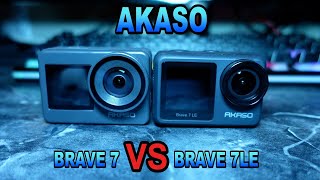 New Akaso Brave 7 Action Camera vs Brave 7LE Quick side by s