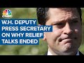 White House deputy press secretary blames Speaker Nancy Pelosi for stopping stimulus talks White House deputy press secretary blames Speaker Nancy Pelosi for stopping stimulus talks