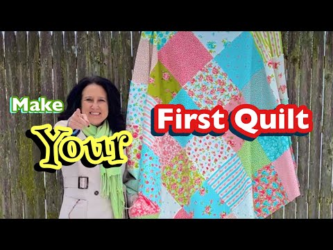 Learn How To Make Your First Quilt In 2023~ Beginner Quilting ~ My First Quilt