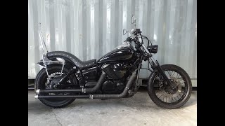 ☆YAMAHA ドラッグスター250 CCバー ドラッグパイプマフラー コブラシート 名義変更後すぐに乗り出せます YouTubeにて動画見れます