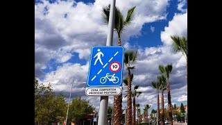 El carril bici de las palmeras. Boadilla del Monte (Madrid)