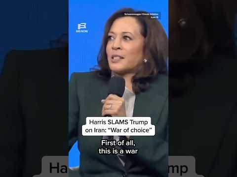 Harris SLAMS Trump on Iran: 'War of choice'