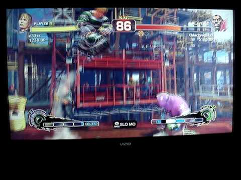 SSF4: XblackvegetaX (Rog) vs n33ss (Cody) - GAF Endless Battle Mode Set 1