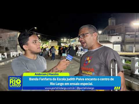 Banda Fanfarra da Escola Judith Paiva realiza ensaio em espaço aberto no centro de Rio Largo