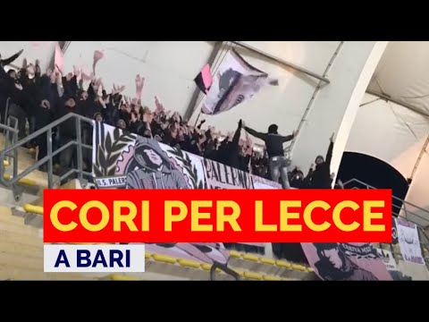 ULTRAS PALERMO CANTANO PER IL LECCE A BARI