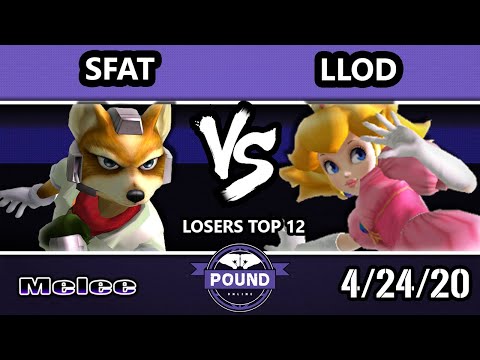Pound Online 2020 Melee Losers Top 12 - SFAT (Fox) Vs. lloD (Peach) SSBM Singles
