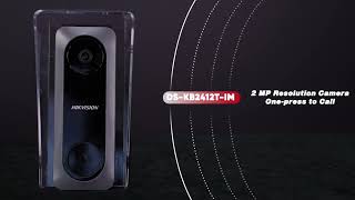 طقم إنتركوم فيديو 4 أسلاك هيكفيجن بكاميرا 720p وشاشة داخلية للمنازل والفلل - DS-KIS212(B)