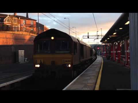 Freight Train passing through Macclesfield 22/11/15