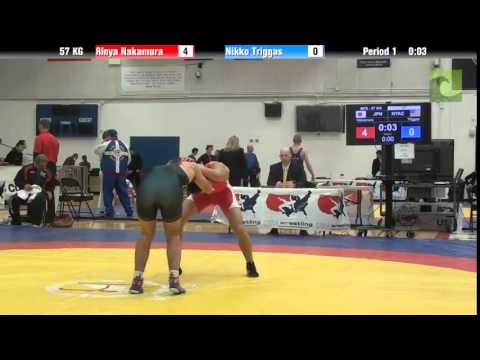 57 KG CR2 - Rinya Nakamura (Japan) vs. Nikko Triggas (NYAC)