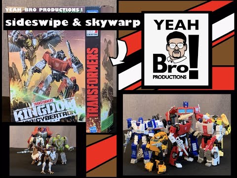 Transformers Kingdom WFC Sideswipe and maximal Skywarp battle across Time Amazon exclusive 2 pack