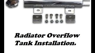 Radiator overflow Catch Can installation