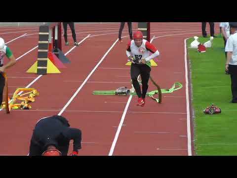 DM 2016 - 4x100m-Feuerwehrstaffel - Team MOL vs Team Sachsen - Feuerwehrsport - Männer