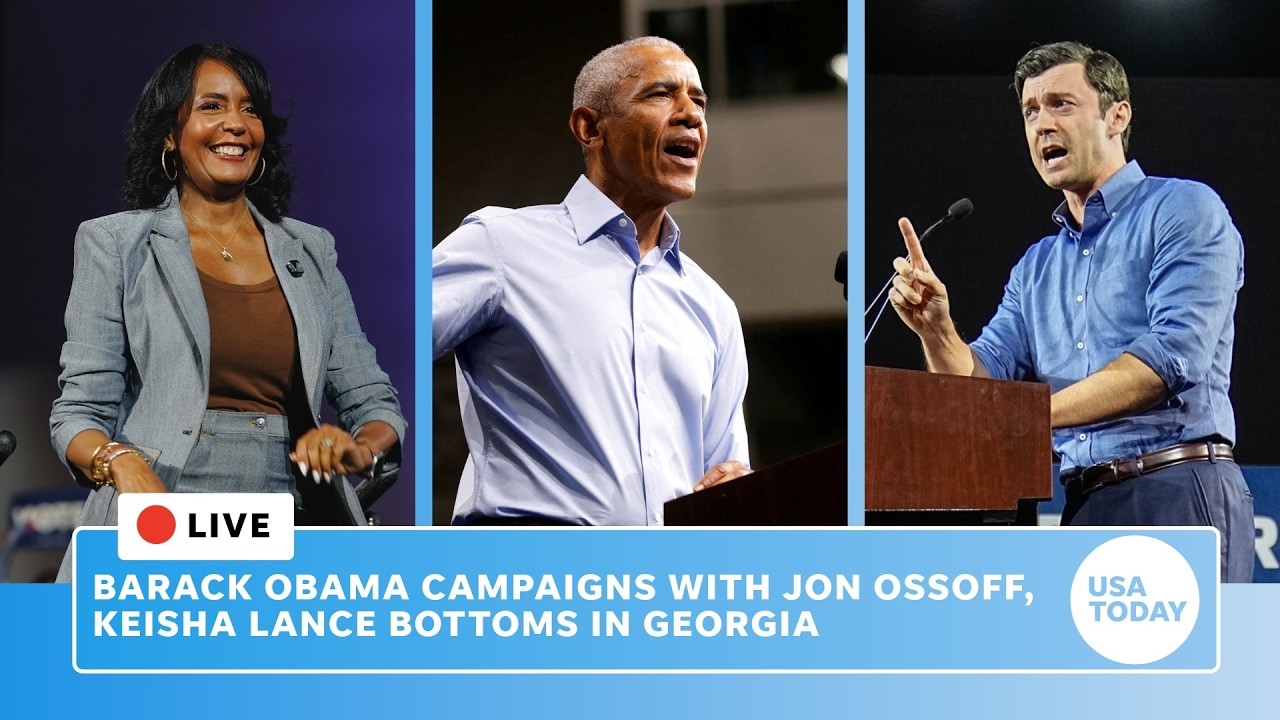 Live: Barack Obama campaigns with Jon Ossoff, Keisha Lance Bottoms in Georgia for 2026 elections