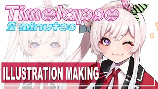 【time-lapse】-アイラニ・イオフィフティーン--Airani Iofifteen- Illustration Making【イラストメイキング】