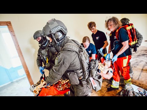 DRK Fulda: Trainingstag NOT SIM wichtiger denn je - Einsatzlage mit dem SEK der Polizei Hessen