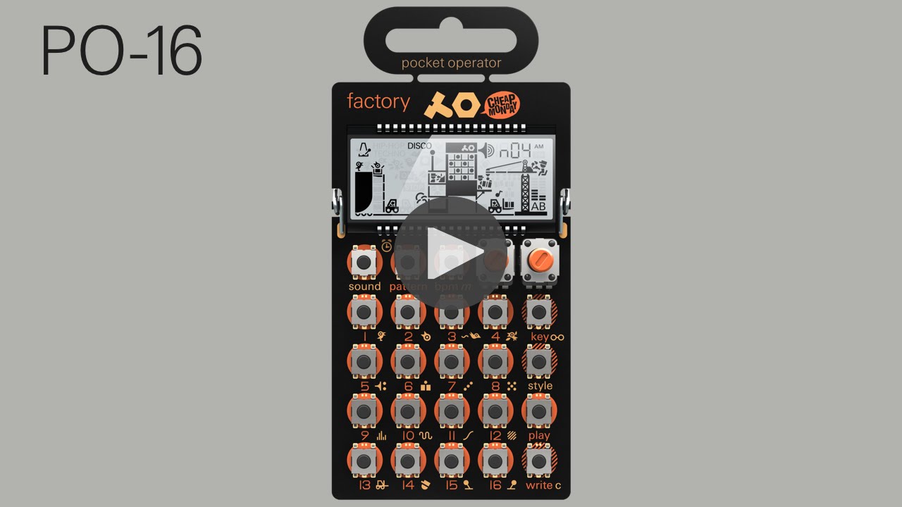 Teenage Engineering Synthesizer PO-16 Factory